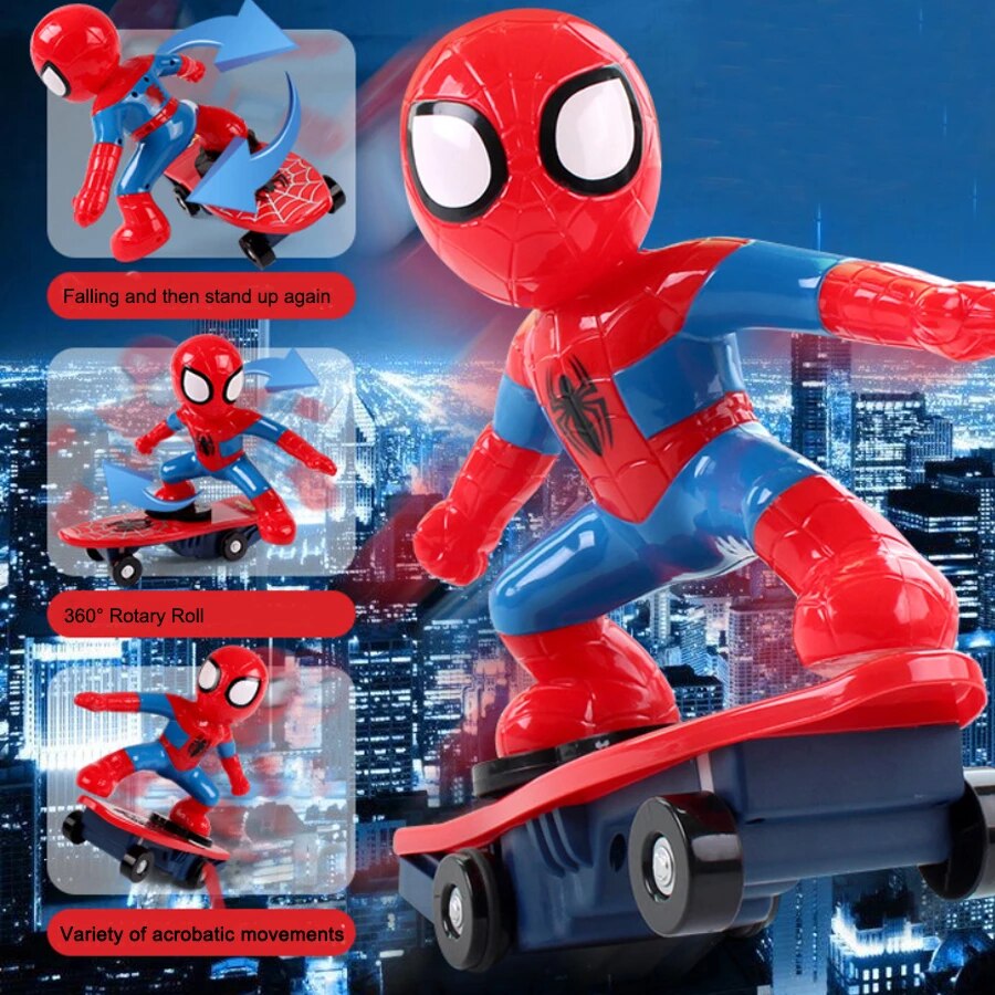 Spider Man Electric Stunt Skateboard Toy