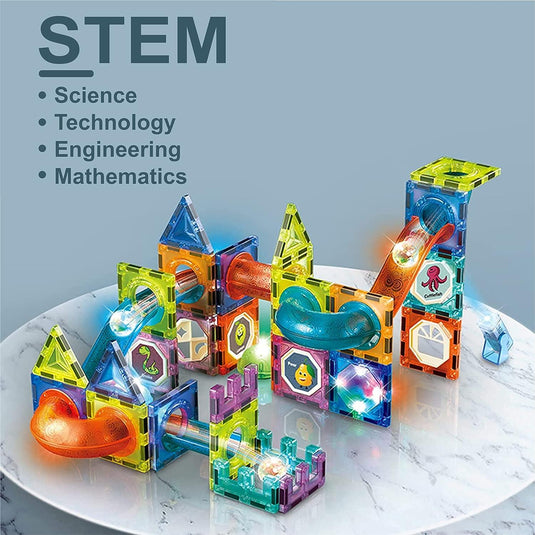STEM Light Magnetic Blocks 49pcs Learning Toy For Kids