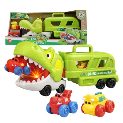 Cartoon Dinosaur Transport Truck Toy Set for kids